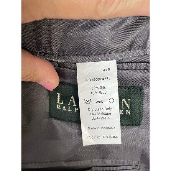 Lauren Ralph Lauren Sport Coat Blazer Mens Suit Jacket Silk Wool 2 Button 43R - Picture 5 of 7